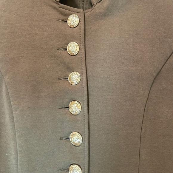 Military Style Jacket in Olive Green - Picture 2 of 6